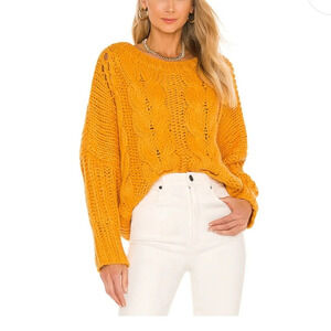 Tularosa Paola Cable Sweater in Mustard NWT